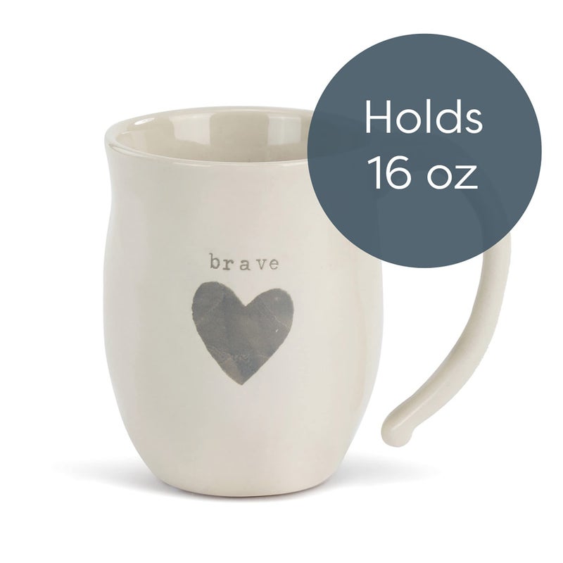 DEMDACO Friendship Heart Cream Inspirational 16 ounce Ceramic Stoneware Coffee Mug - Image 4